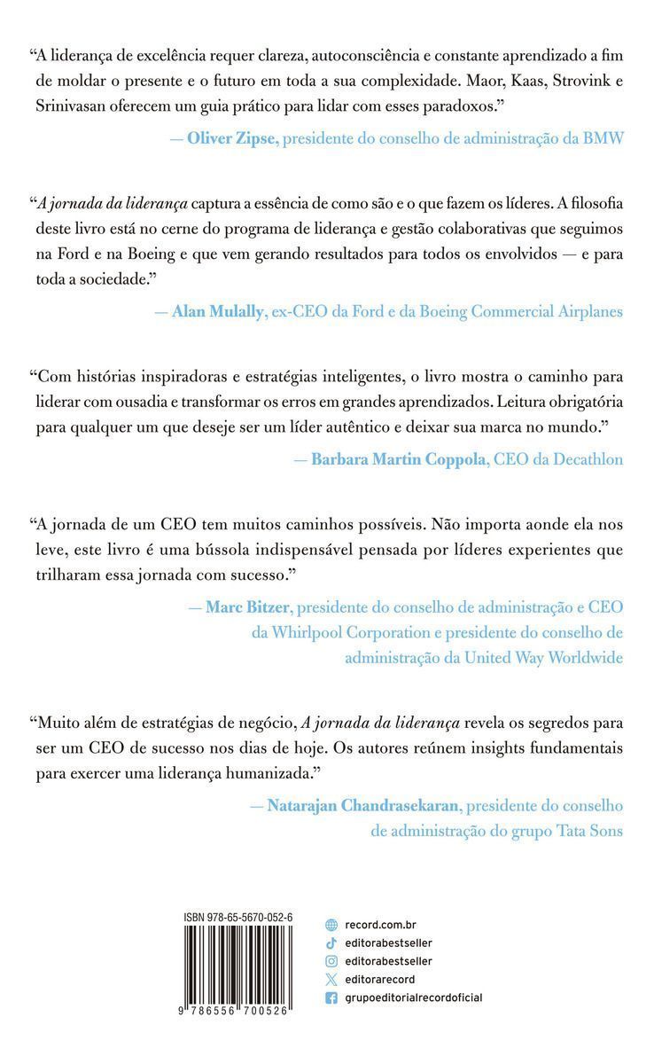 A Jornada da Liderança - Como os CEOs Aprendem a Liderar de Dentro Para Fora