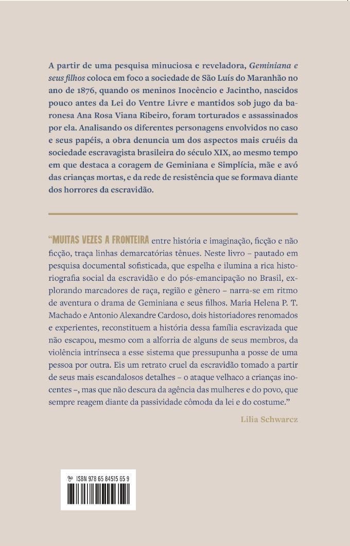 Geminiana e Seus Filhos - Escravidão, Maternidade e Morte no Brasil do Século XIX