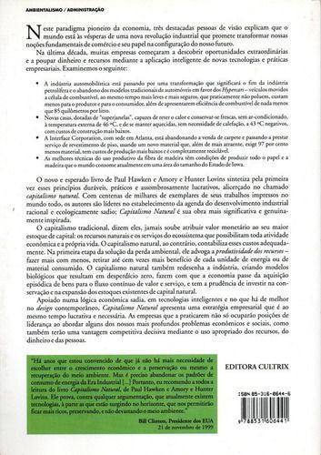 Capitalismo Natural - Criando a Próxima Revolução Industrial