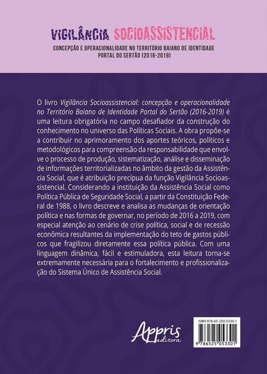 Vigilância Socioassistencial - Concepção e Operacionalidade No Território Baiano De Identidade Porta