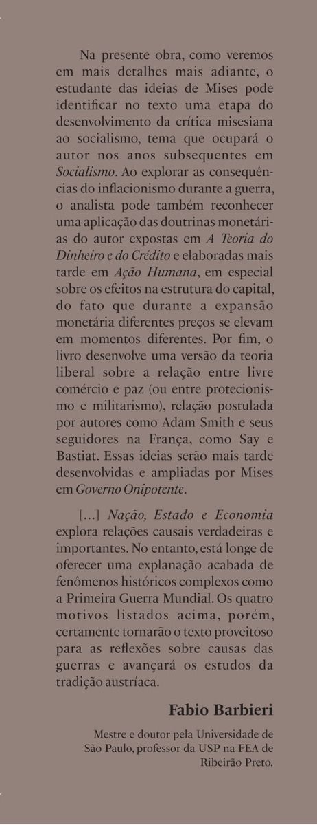 Nação, Estado e Economia - Contribuições Para a Política e a História do Nosso Tempo