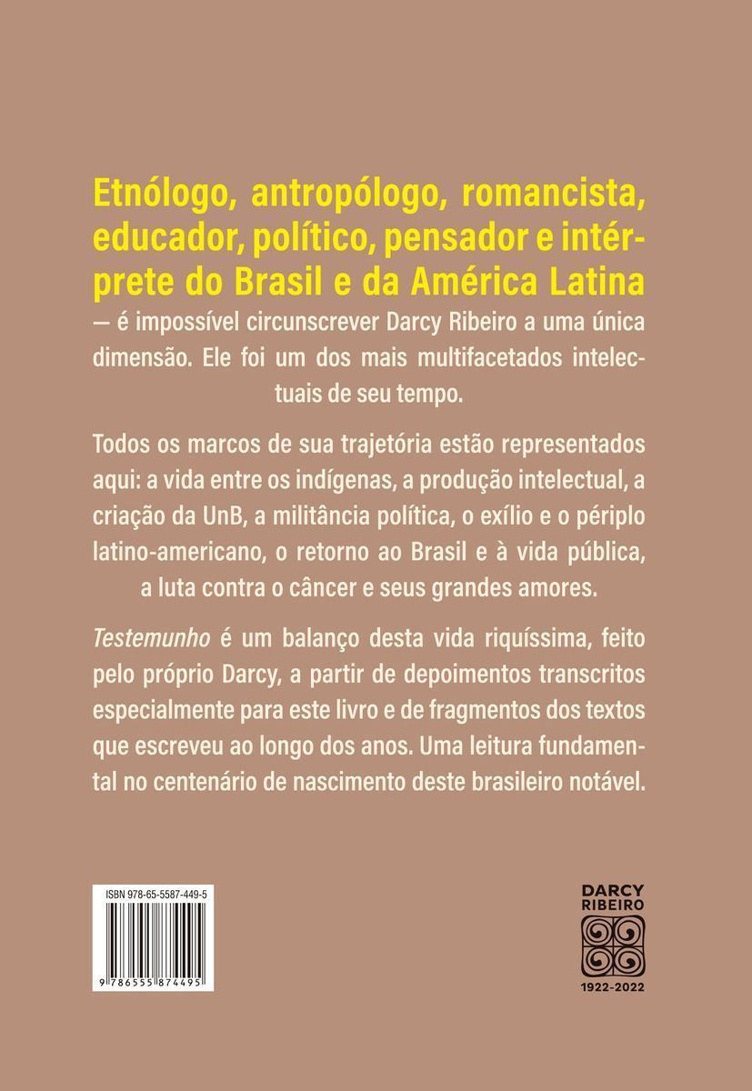 Testemunho - Darcy Ribeiro Por Ele Mesmo