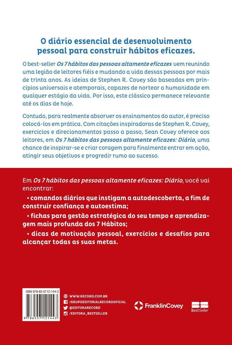 Os 7 Hábitos das Pessoas Altamente Eficazes - Diário