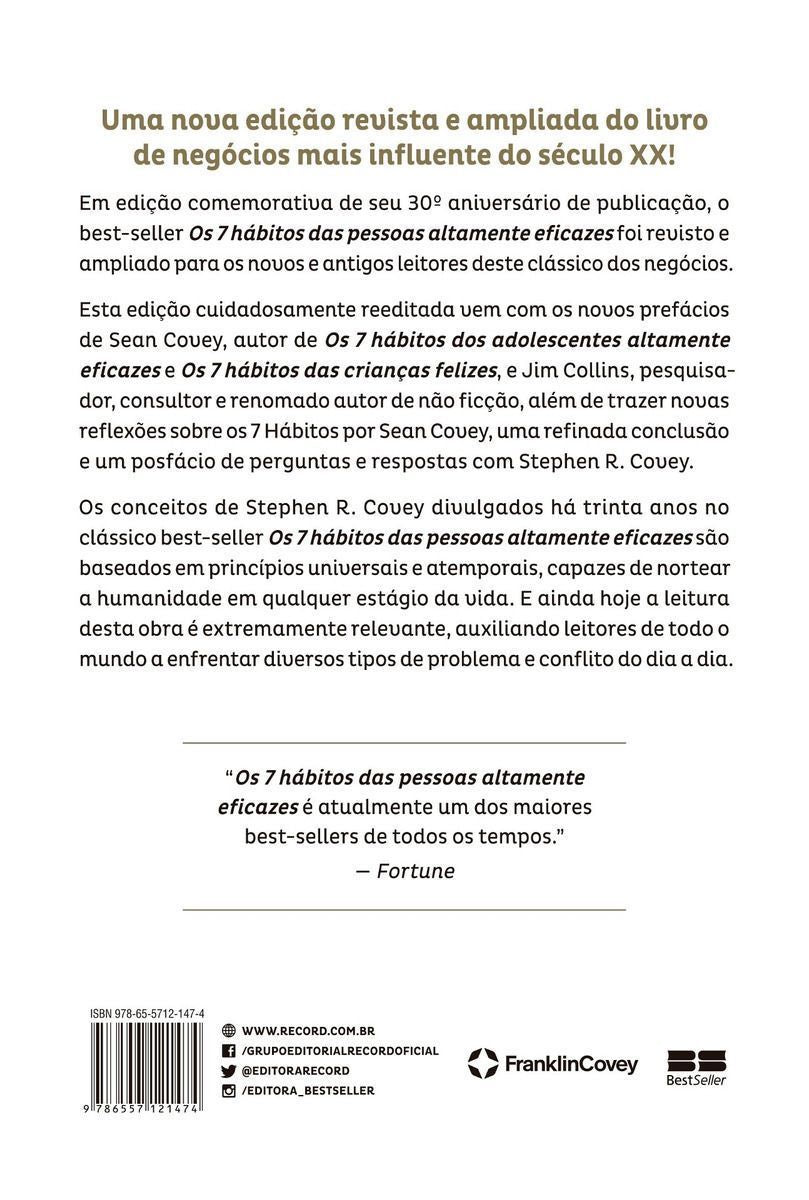 7 Hábitos Das Pessoas Altamente Eficazes, Os - (Edição Comemorativa)