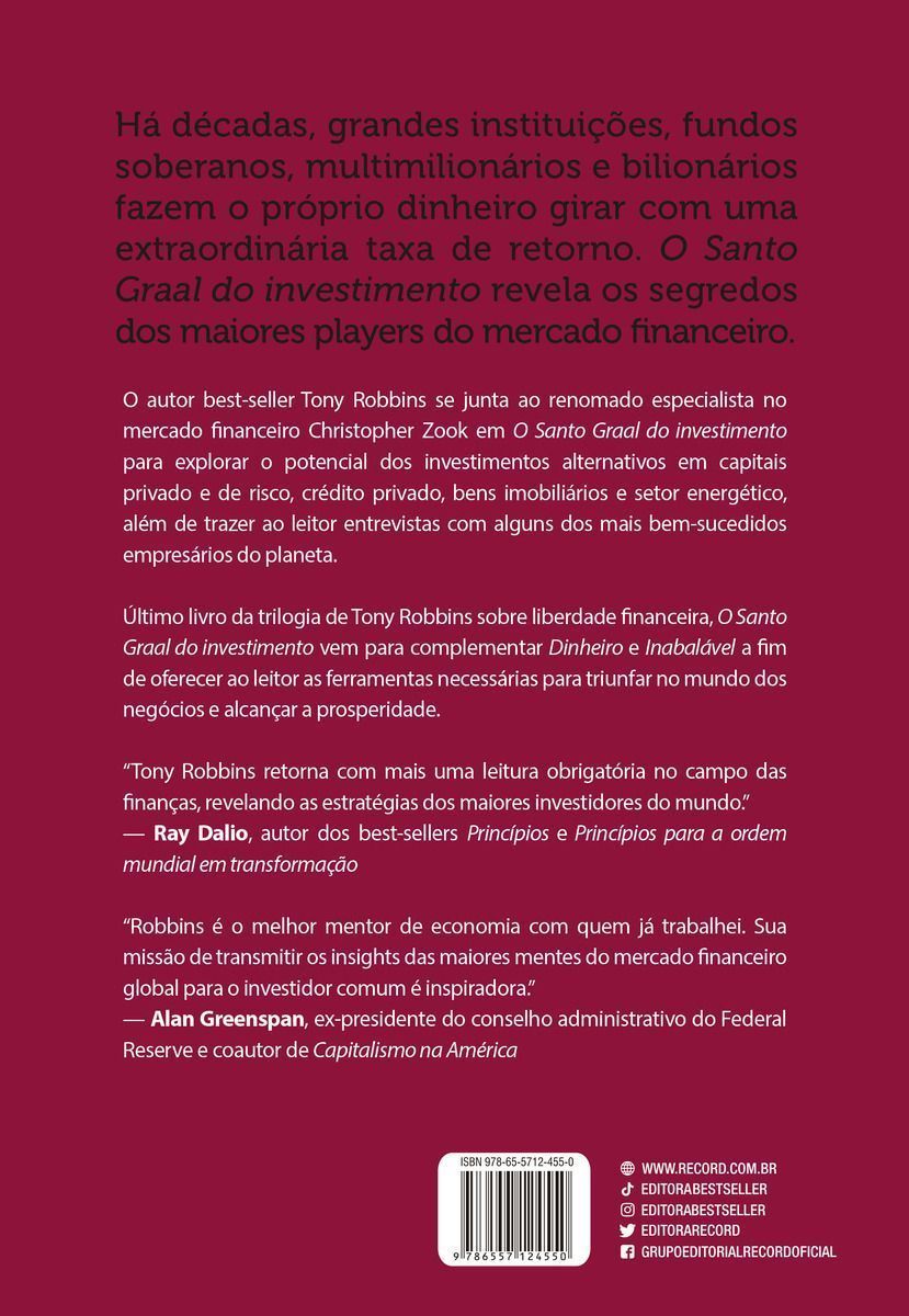 o Santo Graal Do Investimento - As Estratégias Dos Maiores Investidores Do Mundo Para a Liberdade Fi