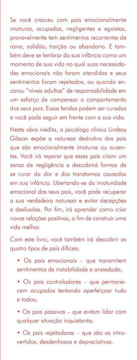 Filhos Adultos De Pais Emocionalmente Imaturos - 03Ed/21