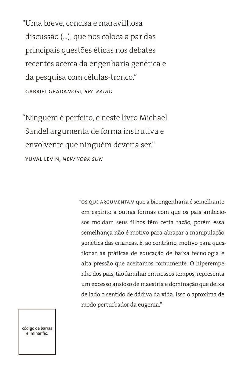 Contra a Perfeição - Ética Na Era Da Engenharia Genética
