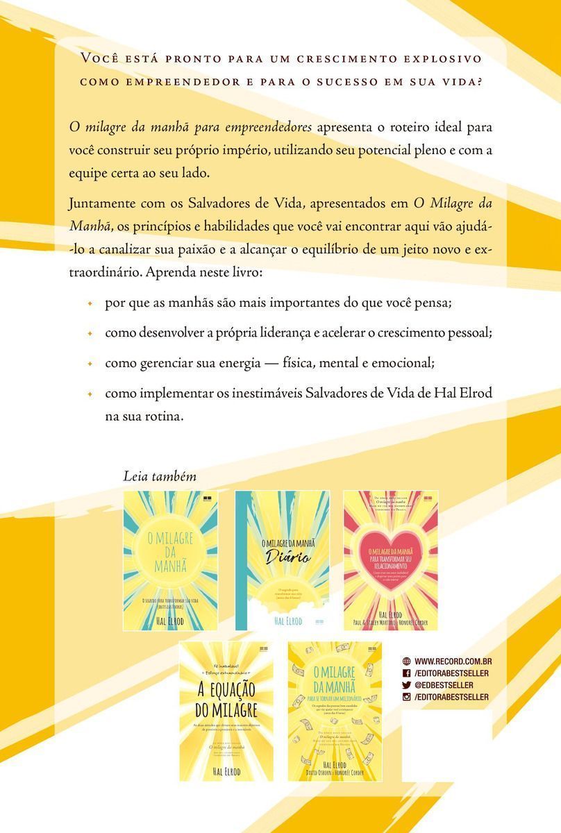 Milagre da Manha Para Empreendedores, O