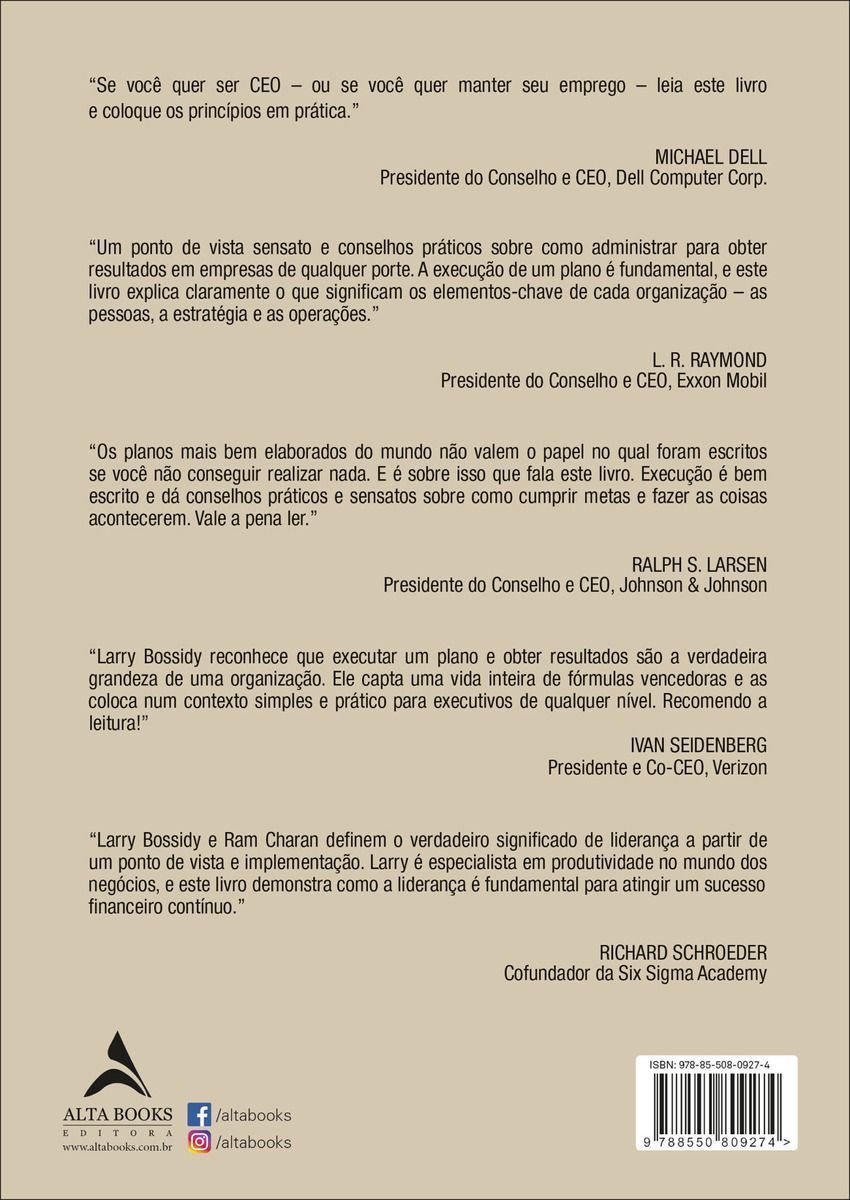 Execução - A Disciplina Para Atingir Resultados
