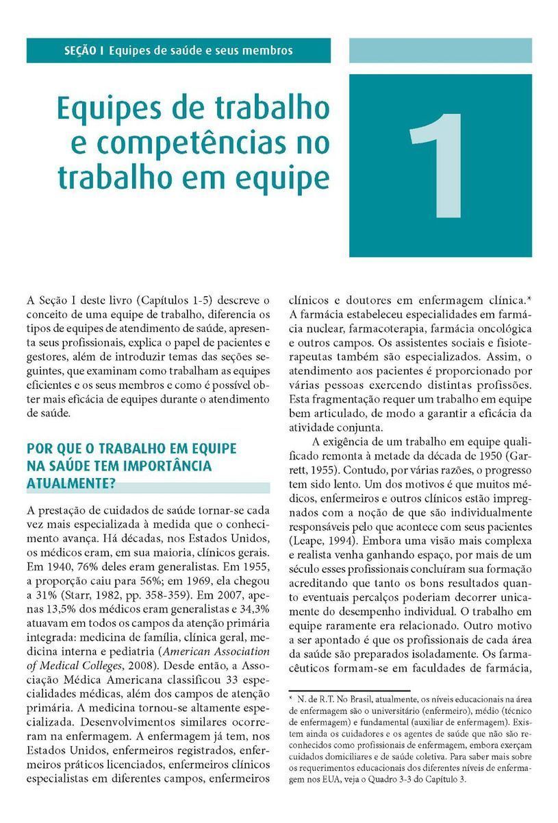 Compreendendo o Trabalho Em Equipe Na Saude